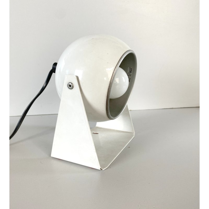 LAMPADA TAVOLO ABATJOURS ORIENTABILE DESIGN Nuova Veneta WHITE EYEBALL LAMP '60