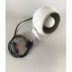LAMPADA TAVOLO ABATJOURS ORIENTABILE DESIGN Nuova Veneta WHITE EYEBALL LAMP '60