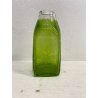 VASO BOTTIGLIA VETRO Murano TRASPARENTE VERDE PELUGOSO BASE SQUADRATA POP DESIGN