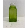 VASO BOTTIGLIA VETRO Murano TRASPARENTE VERDE PELUGOSO BASE SQUADRATA POP DESIGN