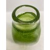 VASO BOTTIGLIA VETRO Murano TRASPARENTE VERDE PELUGOSO BASE SQUADRATA POP DESIGN