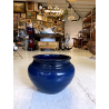 GRANDE VASO CERAMICA STILE SCI LAVENO CHACHEPOT VINTAGE BLU ø 37 X 27 cm/h '900