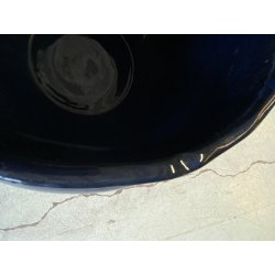 GRANDE VASO CERAMICA STILE SCI LAVENO CHACHEPOT VINTAGE BLU ø 37 X 27 cm/h '900