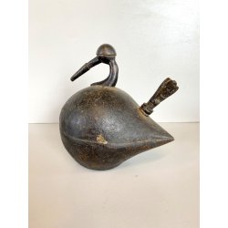 ANTICA TORCIA BRONZO da GIOIELLIERE FORMA di UCCELLO INDIA PRIMO '900