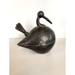 ANTICA TORCIA BRONZO da GIOIELLIERE FORMA di UCCELLO INDIA PRIMO '900