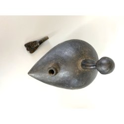 ANTICA TORCIA BRONZO da GIOIELLIERE FORMA di UCCELLO INDIA PRIMO '900