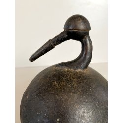 ANTICA TORCIA BRONZO da GIOIELLIERE FORMA di UCCELLO INDIA PRIMO '900