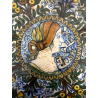 ANTICO PIATTO PARATA CERAMICA Deruta RITRATTO La Bella Giuseppina DECORO