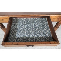 ANTICO TAVOLO legno ROVERE epoca 800 CUCINA scrivania SALA PRANZO 1 CASSETTO