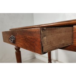 ANTICO TAVOLO legno ROVERE epoca 800 CUCINA scrivania SALA PRANZO 1 CASSETTO