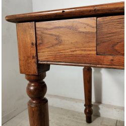 ANTICO TAVOLO legno ROVERE epoca 800 CUCINA scrivania SALA PRANZO 1 CASSETTO