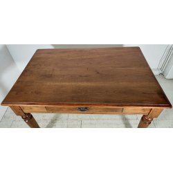 ANTICO TAVOLO legno ROVERE epoca 800 CUCINA scrivania SALA PRANZO 1 CASSETTO
