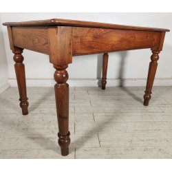 ANTICO TAVOLO legno ROVERE epoca 800 CUCINA scrivania SALA PRANZO 1 CASSETTO
