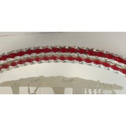ANTICO VASSOIO a SPECCHIO anni 60 CORNICE TORCIGLIONI VETRO Murano SCENA GALANTE