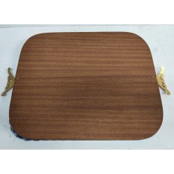 ANTICO VASSOIO a SPECCHIO CORNICE TORCIGLIONI VETRO Murano SCENA GALANTE anni 60