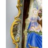 ANTICA grande ACQUASANTIERA MADONNA in CERAMICA MAIOLICA MEISSEN stile DRESDEN