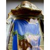 ANTICA grande ACQUASANTIERA MADONNA in CERAMICA MAIOLICA MEISSEN stile DRESDEN