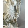 grande ANTICA ACQUASANTIERA ANGELO h 32 cm CERAMICA MAIOLICA MEISSEN o DRESDEN