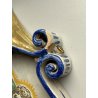CALTGIRONE antica GRANDE ACQUASANTIERA MADONNA h 36,5 cm in MAIOLICA ceramica