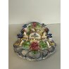 CALTGIRONE antica GRANDE ACQUASANTIERA MADONNA h 36,5 cm in MAIOLICA ceramica