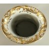 VASO DECORATIVO CERAMICA Capodimonte '900 DORATO SCULTURA BASSORILIEVO ALLEGORIA