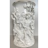 VASO DECORATIVO CERAMICA Capodimonte '900 DORATO SCULTURA BASSORILIEVO ALLEGORIA