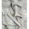 VASO DECORATIVO CERAMICA Capodimonte '900 DORATO SCULTURA BASSORILIEVO ALLEGORIA