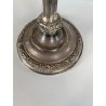 ANTICA COPPIA CANDELABRO CANDELIERE METALLO ARGENTATO 3 BRACCI 4 lumi PRIMO '900
