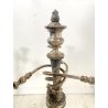 ANTICA COPPIA CANDELABRO CANDELIERE METALLO ARGENTATO 3 BRACCI 4 lumi PRIMO '900