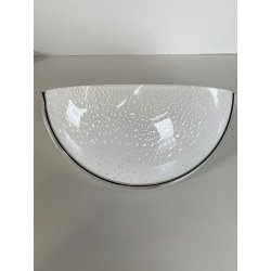 LOTTO 5 APPLIQUE LAMPADA VETRO MURANO OPALINO AVVENTURINA ARGENTO '70/'80