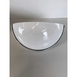 LOTTO 5 APPLIQUE LAMPADA VETRO MURANO OPALINO AVVENTURINA ARGENTO '70/'80