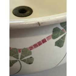 LAVELLO CATINO APPOGGIO CERAMICA Richard Ginori DECORO BOTANICO ART NOUVEAU