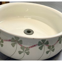 LAVELLO CATINO APPOGGIO CERAMICA Richard Ginori DECORO BOTANICO ART NOUVEAU