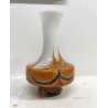 VASO VETRO MURANO SOFFIATO ARANCIONE BIANCO VINTAGE STYLE Carlo Moretti '60