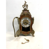 ANTICO OROLOGIO TAVOLO Boulle legno intarsiato BRONZO DORATO pendolo PRIMO '900