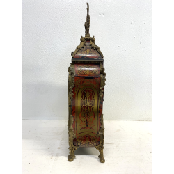ANTICO OROLOGIO TAVOLO Boulle legno intarsiato BRONZO DORATO pendolo PRIMO '900