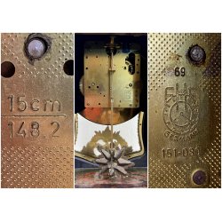 ANTICO OROLOGIO TAVOLO Boulle legno intarsiato BRONZO DORATO pendolo PRIMO '900