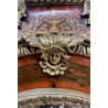 ANTICO OROLOGIO TAVOLO Boulle legno intarsiato BRONZO DORATO pendolo PRIMO '900