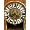 ANTICO OROLOGIO TAVOLO Boulle legno intarsiato BRONZO DORATO pendolo PRIMO '900
