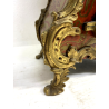 ANTICO OROLOGIO TAVOLO Boulle legno intarsiato BRONZO DORATO pendolo PRIMO '900