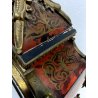 ANTICO OROLOGIO TAVOLO Boulle legno intarsiato BRONZO DORATO pendolo PRIMO '900