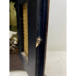 ANTICO OROLOGIO TAVOLO Boulle legno intarsiato BRONZO DORATO pendolo PRIMO '900
