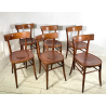 LOTTO 6 SEDIE STILE THONET ANTICHE LEGNO FAGGIO CURVATO PRIMI 1900 CHAIR OSTERIA