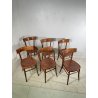 LOTTO 6 SEDIE STILE THONET ANTICHE LEGNO FAGGIO CURVATO PRIMI 1900 CHAIR OSTERIA