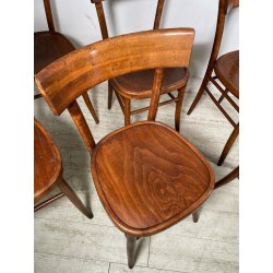 LOTTO 6 SEDIE STILE THONET ANTICHE LEGNO FAGGIO CURVATO PRIMI 1900 CHAIR OSTERIA
