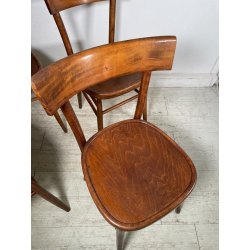 LOTTO 6 SEDIE STILE THONET ANTICHE LEGNO FAGGIO CURVATO PRIMI 1900 CHAIR OSTERIA