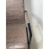 LOTTO 4 SEDIE PRANZO SBALZO SIMILPELLE GRIGIO MARRONE METALLO DESIGN BRACCIOLI