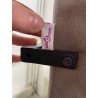 LOTTO 4 SEDIE PRANZO SBALZO SIMILPELLE GRIGIO MARRONE METALLO DESIGN BRACCIOLI