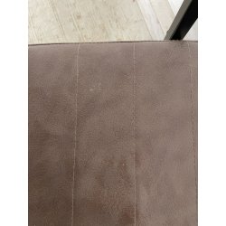LOTTO 4 SEDIE PRANZO SBALZO SIMILPELLE GRIGIO MARRONE METALLO DESIGN BRACCIOLI