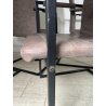 LOTTO 4 SEDIE PRANZO SBALZO SIMILPELLE GRIGIO MARRONE METALLO DESIGN BRACCIOLI
